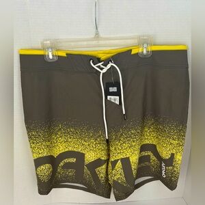 Oakley Pixel Board Dark Brush Draw String Performance Fit Shorts US/EU 34 JPN/36